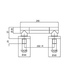 Верхний душ Bossini Cascata Wall I00271F.030 купить в интернет-магазине сантехники Sanbest