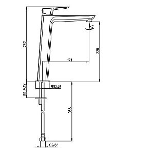 Смеситель для раковины PAINI Nove 09CR205LL хром купить в интернет-магазине сантехники Sanbest