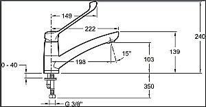 Смеситель для кухни Jacob Delafon EASY E12873-CP купить в интернет-магазине сантехники Sanbest