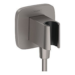 Подключение для шланга Hansgrohe FixFit Q 26887340 шлифованный черный хром купить в интернет-магазине сантехники Sanbest