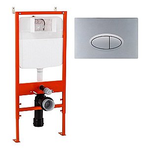 Инсталляция для унитаза BelBagno BB026/BB050CR.MAT кнопка матовый хром купить в интернет-магазине сантехники Sanbest