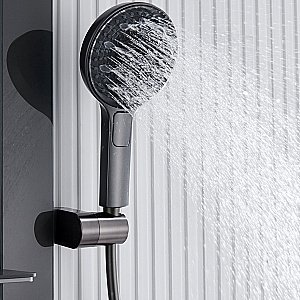 Душевая система Black&White Gravity 9005NGM оружейная сталь купить в интернет-магазине сантехники Sanbest