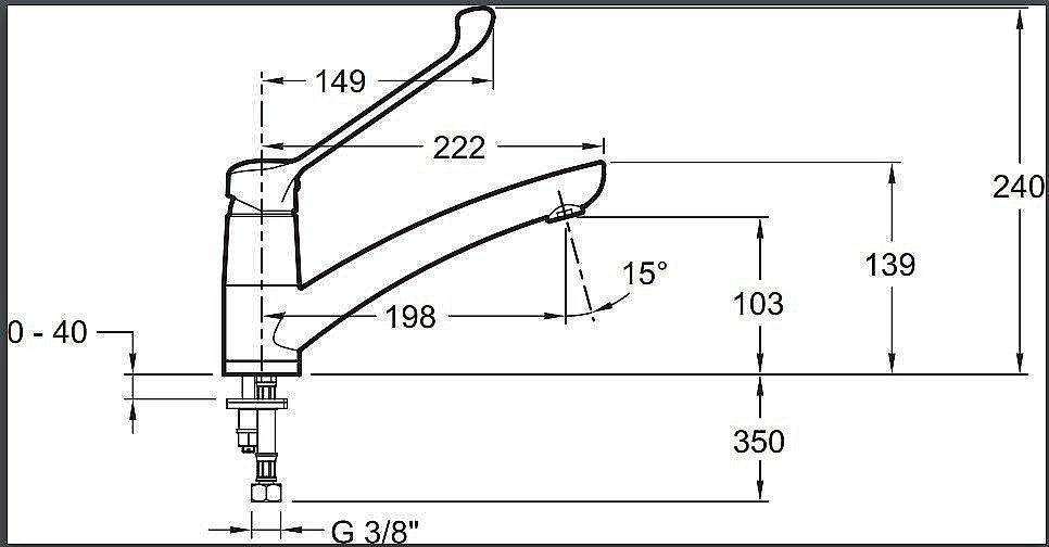 Смеситель для кухни Jacob Delafon EASY E12873-CP купить в интернет-магазине сантехники Sanbest