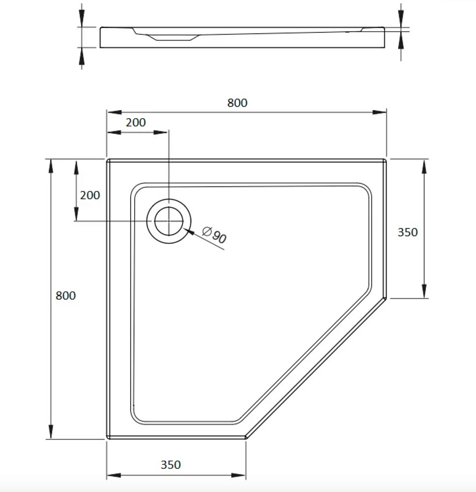 Душевой поддон Radaway Doros PT 80x80 купить в интернет-магазине Sanbest