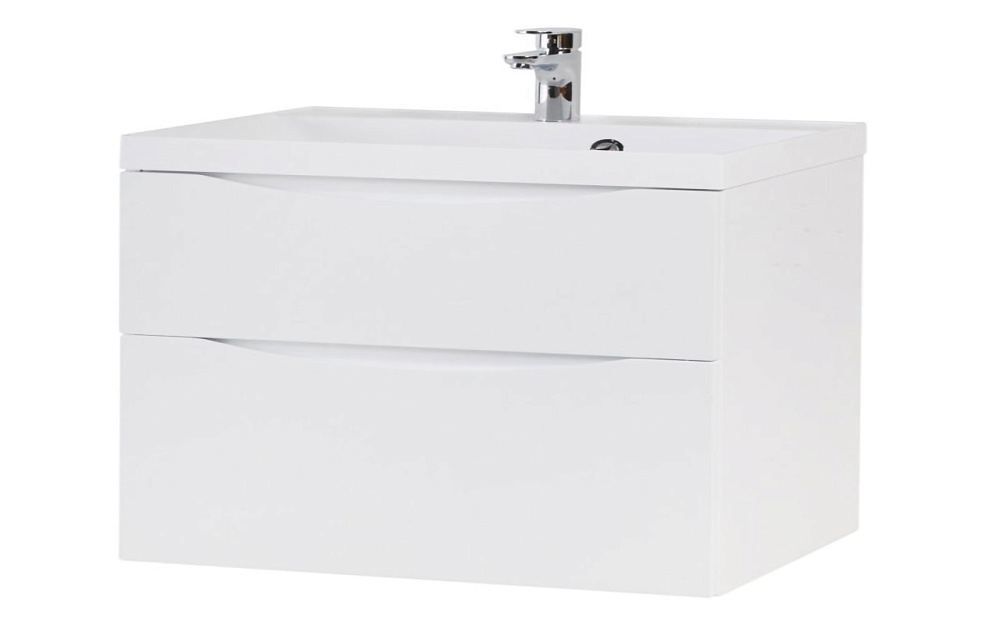 Тумба с раковиной BelBagno MARINO H60-2C-SO-BL-P 100 Bianco Lucido для ванной в интернет-магазине Sanbest