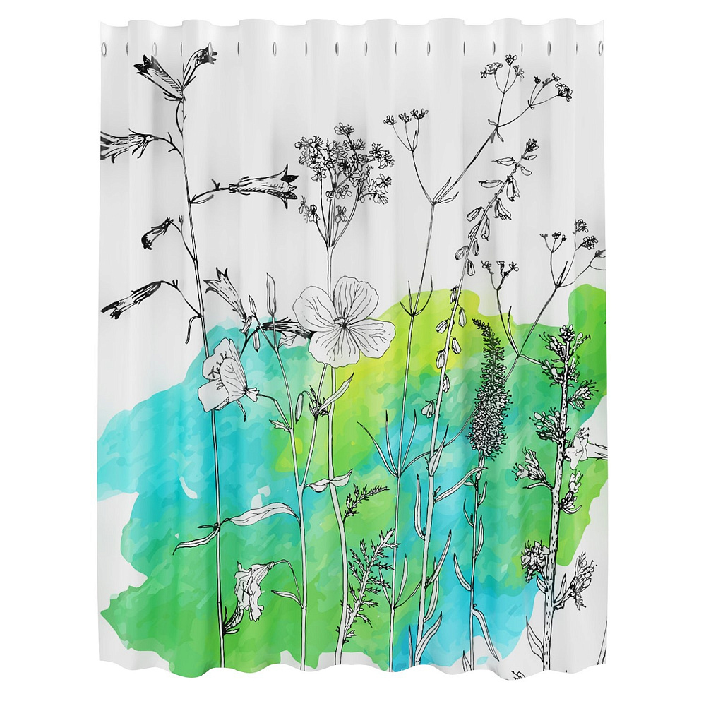 Текстильная шторка для ванны WasserKRAFT Dill SC-39103 купить в интернет-магазине сантехники Sanbest