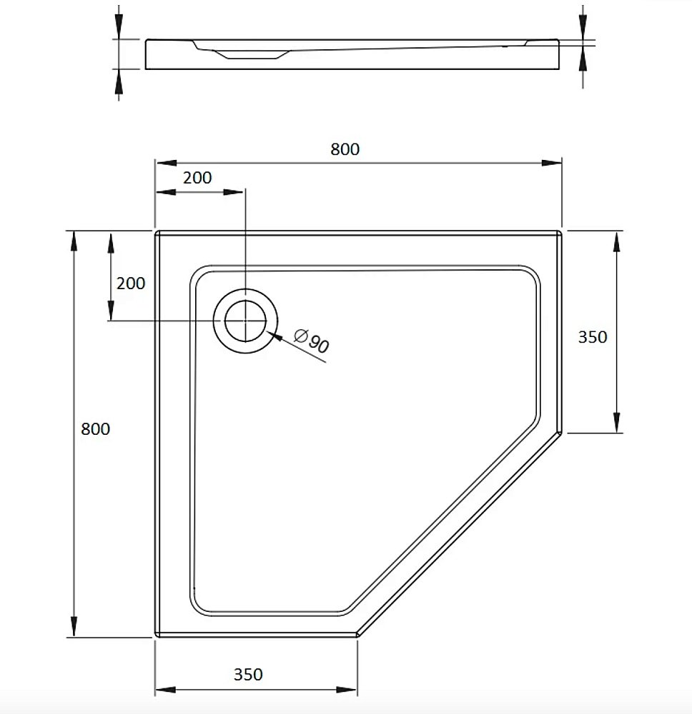 Душевой поддон Radaway Doros PT SDRPT8080-01 80x80 белый купить в интернет-магазине Sanbest