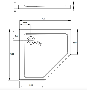 Душевой поддон Radaway Doros PT 80x80 купить в интернет-магазине Sanbest