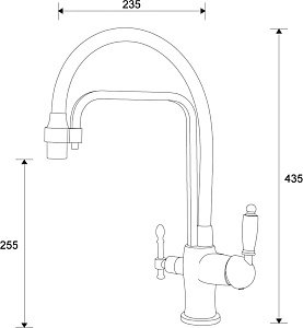 Смеситель для кухни Zorg Sanitary ZR 342-6 YF Хром купить в интернет-магазине сантехники Sanbest