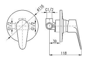 Смеситель для душа Rav-Slezak VICTORIA VI283 купить в интернет-магазине сантехники Sanbest