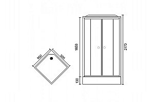 Душевая кабина Royal Bath RB90HP7-BT 90x90 профиль белый/стекло прозрачное купить в интернет-магазине Sanbest
