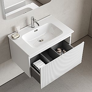 Тумба с раковиной Sancos Snob R 1.0 SNR1.070W/CN7007 Bianco для ванной в интернет-магазине Sanbest