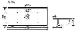 Тумба с раковиной Sancos FOLK Floor FL100FCP/CN7003MB 100 Капучино для ванной в интернет-магазине Sanbest