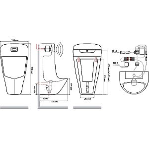 Писсуар Laguraty Sensor AR636 белый купить в интернет-магазине Sanbest