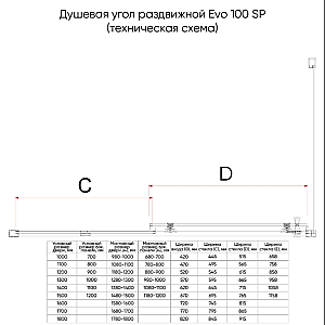 Душевой уголок Veconi Evo 120х120 E1-SP-B-120120-01-C9 стекло прозрачное/профиль черный матовый купить в интернет-магазине Sanbest