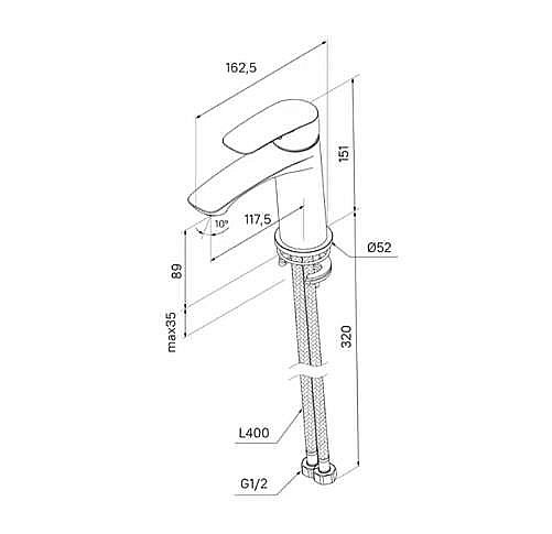 Смеситель для раковины Milardo Rora RORSB00M01 хром купить в интернет-магазине сантехники Sanbest