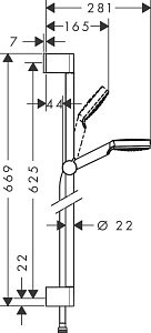 Душевая гарнитура Hansgrohe Crometta 1jet Green 26554400 купить в интернет-магазине сантехники Sanbest