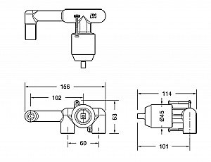 Скрытая часть Bravat Rhein D968K-ENG купить в интернет-магазине сантехники Sanbest