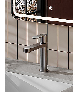 Cмеситель для раковины Agger Sweet A2702155 оружейная сталь матовая купить в интернет-магазине сантехники Sanbest