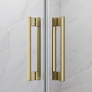 Душевая дверь Radaway Idea 8 Brushed Gold DWJ 110 L стекло прозрачное/профиль брашированное золото купить в интернет-магазине Sanbest