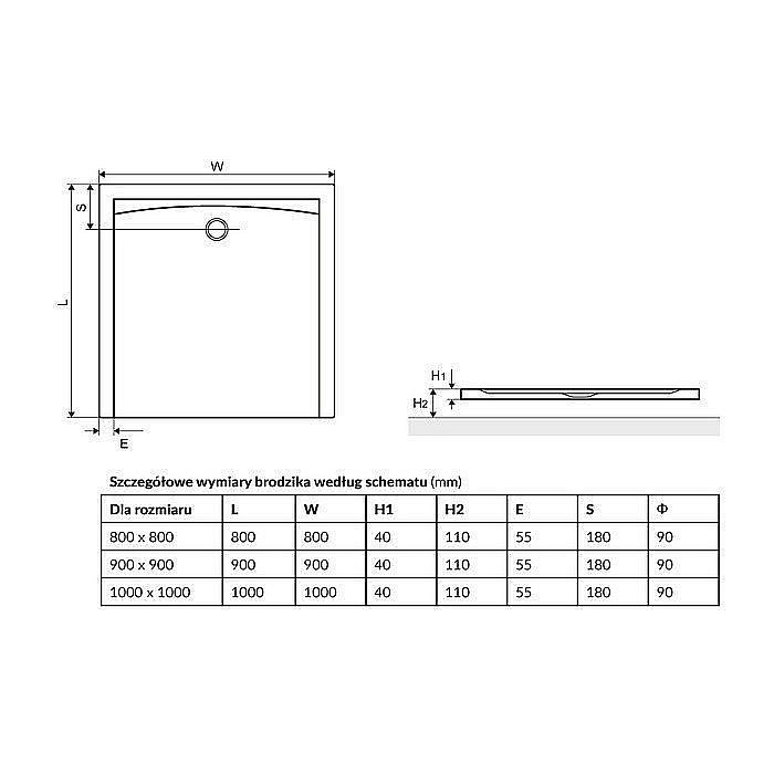 Душевой поддон Excellent Forma 80x80 белый купить в интернет-магазине Sanbest