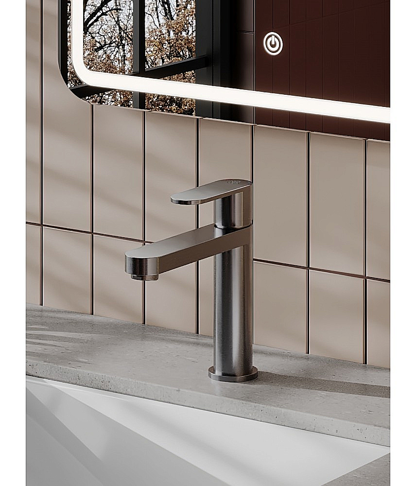 Cмеситель для раковины Agger Sweet A2702155 оружейная сталь матовая купить в интернет-магазине сантехники Sanbest