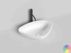 Раковина накладная Salini GLORIA 06 1102206MF из искусственного камня S-Stone, матовая, цвет по RAL полностью купить в интернет-магазине Sanbest