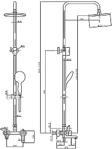 Душевая система Aquanet Passion R3 AF300-72-R-B черная матовая купить в интернет-магазине сантехники Sanbest