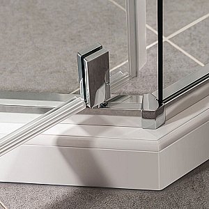 Душевой уголок Vincea Slim-U VSP-2SU900CLB 90x90 стекло прозрачное/профиль черный купить в интернет-магазине Sanbest