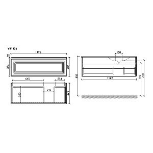 Тумба с раковиной Sancos Very VR120SM 120 Doha Soft для ванной в интернет-магазине Sanbest
