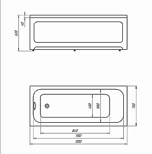 Ванна Aquatek Мия 130х70 MIY130-0000001 белая купить в интернет-магазине Sanbest