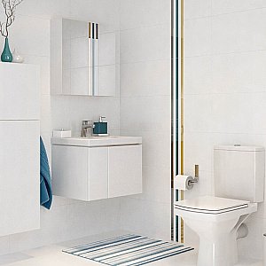 Мебель для ванной подвесная Cersanit COLOUR 50 белая для ванной в интернет-магазине Sanbest