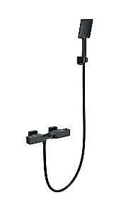 Смеситель для душа с термостатом WONZON & WOGHAND Twist WW-B2025-A-MB черный матовый купить в интернет-магазине сантехники Sanbest