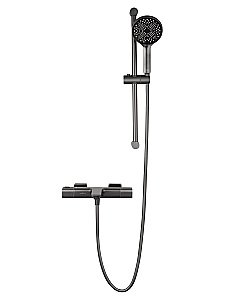 Смеситель для ванны с душевым гарнитуром и термостатом WONZON & WOGHAND SOLID, Темный графит (WW-C2011-A-BGG) купить в интернет-магазине сантехники Sanbest