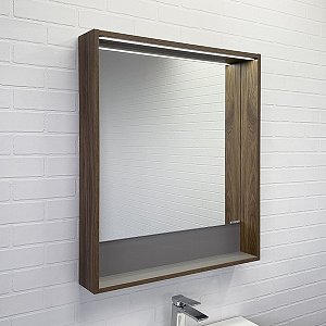 Зеркало-короб Comforty Томари 70 00-00005791 дуб темно-коричневое в ванную от интернет-магазине сантехники Sanbest