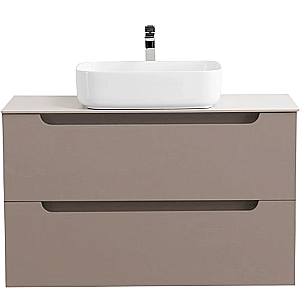 Тумба с раковиной и столещницей BelBagno 90 ETNA-900-2C-SO-CO+KEP-90-BO бежевая матовая для ванной в интернет-магазине Sanbest