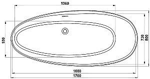 Ванна BAS Иннова 170х80 ВА00040 белая матовая купить в интернет-магазине Sanbest