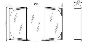 Зеркальный шкаф Caprigo Accord 80 купить в интернет-магазине сантехники Sanbest