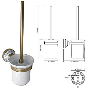 Ёршик подвесной Bemeta Kera 144713017 бронза купить в интернет-магазине сантехники Sanbest