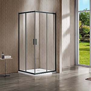 Душевой уголок Vincea Garda VSS-1G1212CLGM 120x120 стекло прозрачное/профиль вороненая сталь купить в интернет-магазине Sanbest
