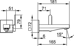 Смеситель для раковины KEUCO IXMO FLAT 59516370302 черный матовый купить в интернет-магазине сантехники Sanbest