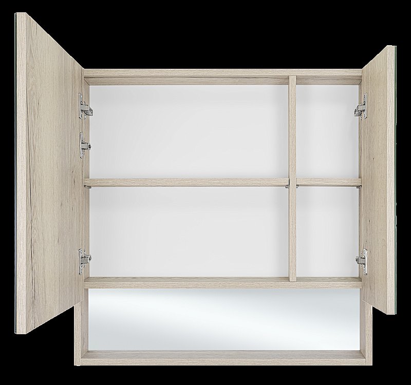 Зеркальный шкаф Misty Дунай 75 светлое дерево купить в интернет-магазине сантехники Sanbest