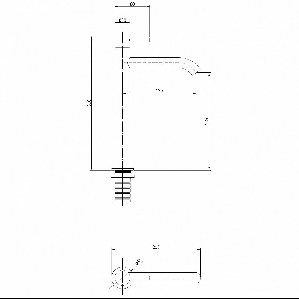 Смеситель для раковины Abber WASSER KREIS AF8111 хром купить в интернет-магазине сантехники Sanbest