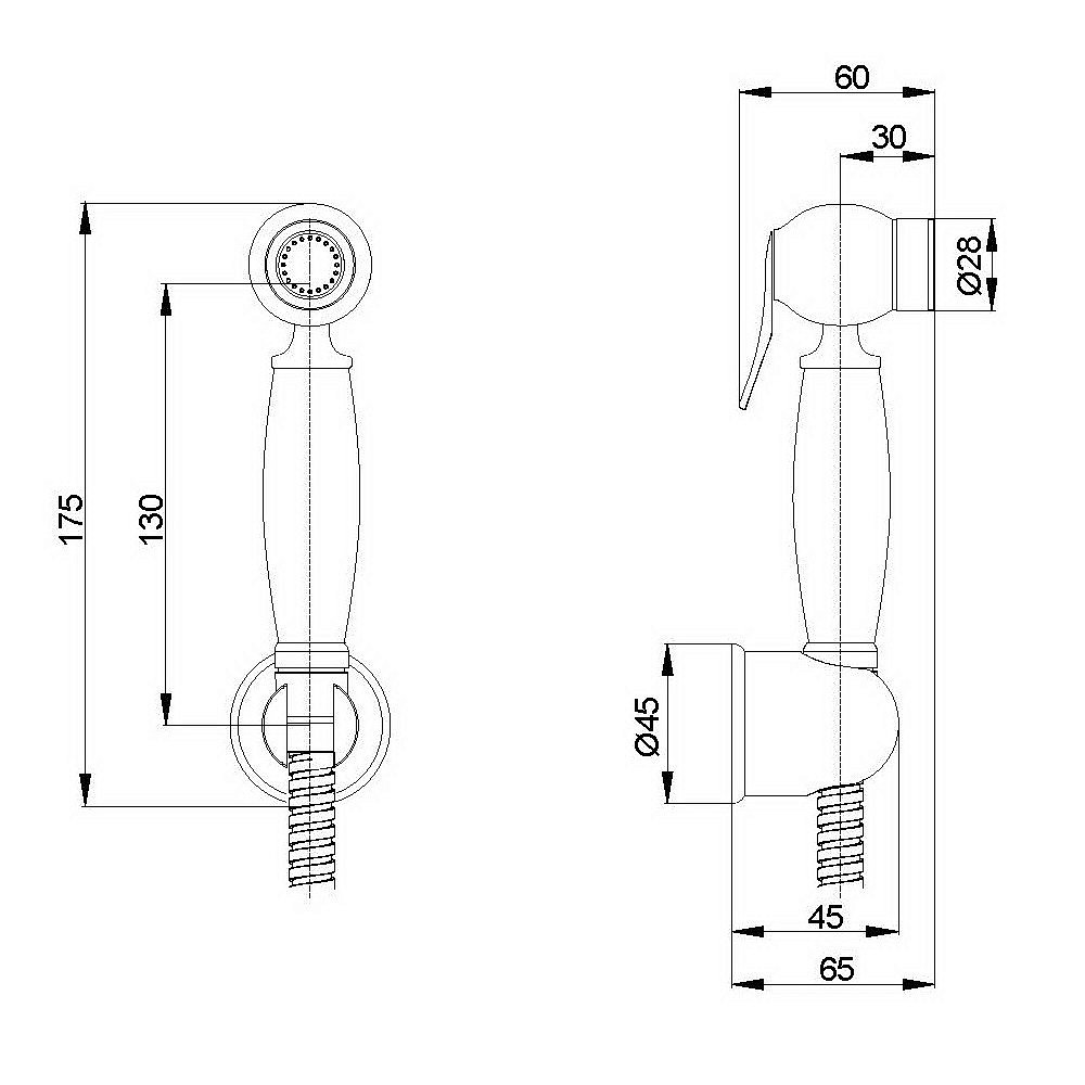 Гигиенический душ Veragio KIT 30818 золото купить в интернет-магазине сантехники Sanbest