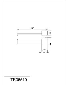 Полотенцедержатель Rush Thira TR36510 21,5 cm купить в интернет-магазине сантехники Sanbest