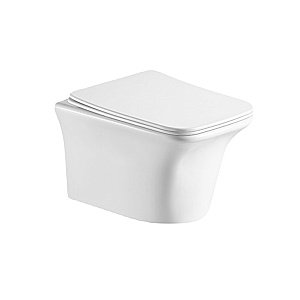 Унитаз подвесной CeruttiSpa Nivolet aria 2613E безободковый, с крышкой микролифт купить в интернет-магазине Sanbest