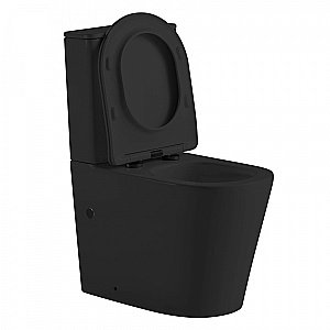 Унитаз ABBER Bequem AC1112TMB с крышкой микролифт, с бачком, безободковый, смыв торнадо, черный матовый купить в интернет-магазине Sanbest