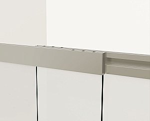 Шторка для ванны Vincea VSB-1E100CLBN 100x145 стекло прозрачное/профиль брашированный никель купить в интернет-магазине Sanbest