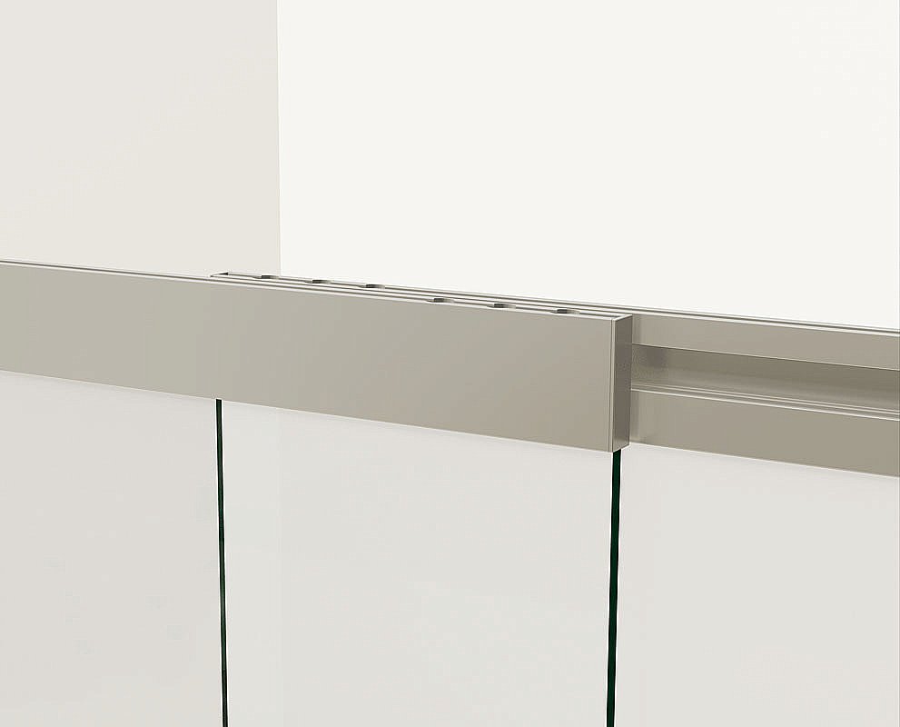 Шторка для ванны Vincea VSB-1E100CLBN 100x145 стекло прозрачное/профиль брашированный никель купить в интернет-магазине Sanbest