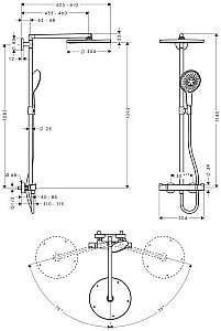Душевая система Hansgrohe Raindance 27114000 купить в интернет-магазине сантехники Sanbest